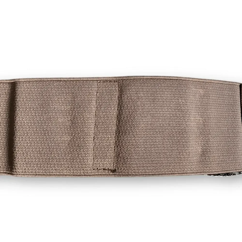 Vintage Y2K Brown‎ Leather Layered Chain Belt Festival Statement Edgy Accessory